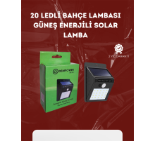 Su Geçirmez 20 LED Solar Aydınlatma | Dış Mekan için PIR Hareket Sensörü ile Akıllı Işık