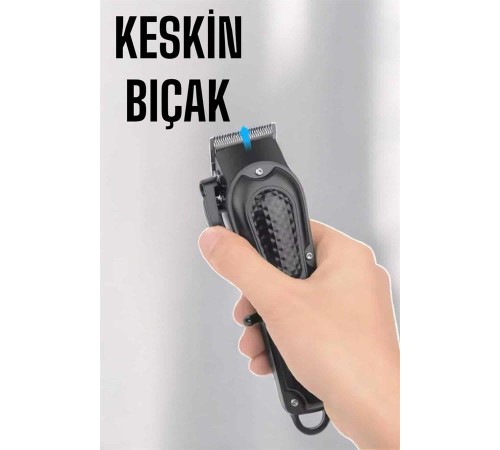 Suya Dayanıklı Tıraş Makinesi Keskin Bıçaklı Dijital Göstergeli Şarjlı