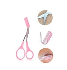 Taraklı Kaş Bıyık Makası Ve Kaş Ustura Seti Kaş Bıyık Tüy Alma Epilasyon Aleti 2'li Set