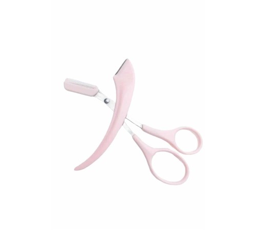 Taraklı Kaş Makası ve Ustura Seti Kaş Düzeltme Makası Kaş Bıyık Alma Aleti