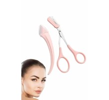 Taraklı Kaş Makası ve Ustura Seti Kaş Düzeltme Makası Kaş Bıyık Alma Aleti