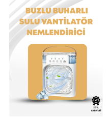 Taşınabilir 3'ü 1 Arada Mini Fan | Nemlendirici + Soğutucu + Gece Lambası