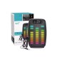 Taşınabilir 6.5 inç LED Bluetooth Kareoke Hoparlör RGB Işıklı Radyolu