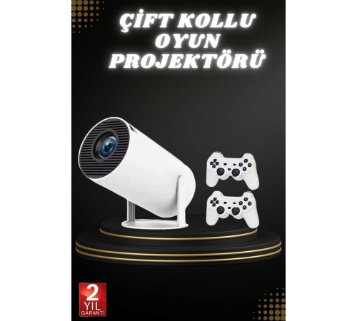 Taşınabilir Android Projeksiyon Ayaklı Çift Kollu 4K Çözünürlüklü Sinema Projeksiyonu