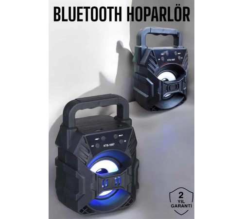 Taşınabilir Bluetooth Hoparlör Led Işıklı Uzun Pil Ömrü