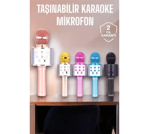 Taşınabilir Bluetooth Karaoke Mikrofon: Hafıza Kart Girişli, Etkileyici Performans