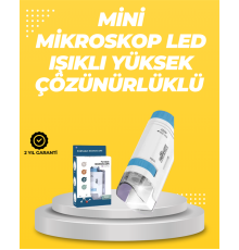 Taşınabilir LED Işıklı Cep Mikroskop – 80X–200X Büyütme