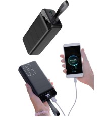 Taşınabilir Powerbank 50.000 mAh 4 Girişli Hızlı Şarj Led Göstergeli Fenerli Şarj