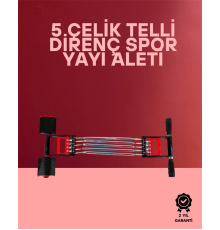 Ayarlanabilir Elastik Yaylı Ergonomik Tasarımlı Kas Güçlendirme Seti