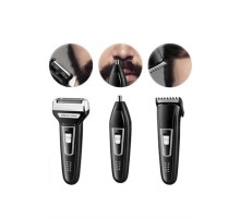 Tıraş Makinesi 3 Başlıklı T Başlıklı Hassas Ciltlere Özel Saç Sakal Vücut Kulak ve Burun