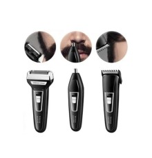 Tıraş Makinesi 3 Başlıklı T Başlıklı Hassas Ciltlere Özel Saç Sakal Vücut Kulak ve Burun