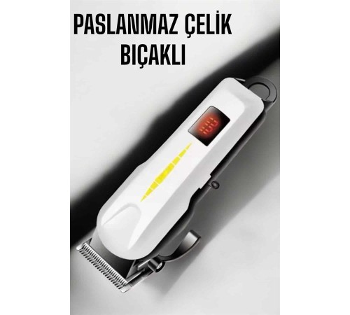 Tıraş Makinesi Profesyonel Saç Ve Sakal Kesme Milim Ayarlı Dijital Göstergeli
