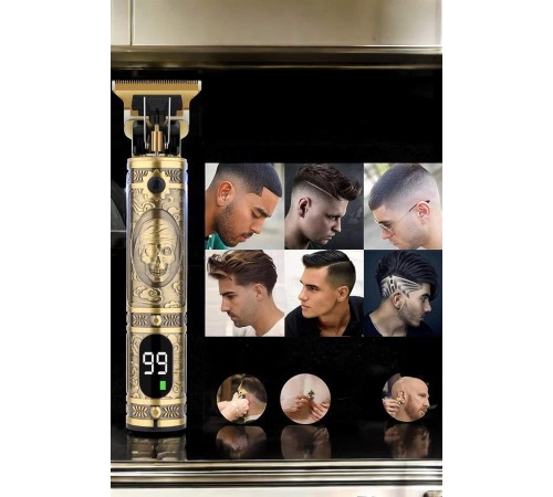 Tıraş Makinesi Şarjlı Profesyonel Saç Kesme Makinesi Gold Çizik Tıraş
