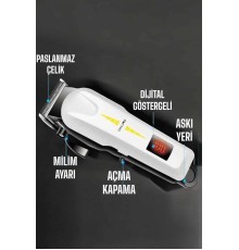 Tıraş Makinesi Uzun Ömürlü Batarya, Keskin Bıçaklar ve Profesyonel