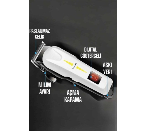 Tıraş Makinesi Uzun Ömürlü Batarya, Keskin Bıçaklar ve Profesyonel