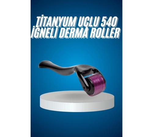 Titanyum Uçlu Derma Roller 540 İğneli 1 mm Gözenek Azaltıcı Akne İzlerine Uygun