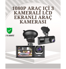 TA-01 1080P Ön 720P Arka ve İç Kamera Sistemli DVR