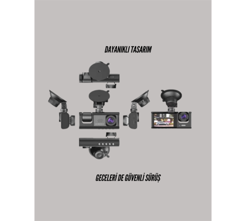 TA-01 1080P Ön 720P Arka ve İç Kamera Sistemli DVR TA-01 1080P Ön 720P Arka ve İç Kamera Sistemli DVR