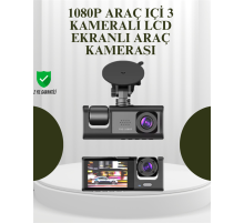 G-Sensörlü 3'lü Kayıtlı Araç Kamerası