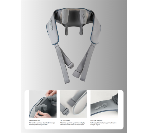 VNB-01 U Tipi Ergonomik Boyun Masaj Cihazı