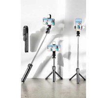 Tripod Kablosuz Bluetooth Bağlantılı Selfie Çubuğu 360 Derece Dönebilen
