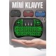 TV Uyumlu Mini Klavye Q Klavye Işıklı Tüm Cihazlara Uyumlu