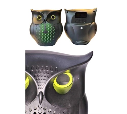 TWS Bluetooth Hoparlör Baykuş Tasarımlı Taşınabilir RGB Işıklı Uzun Pil Ömrü