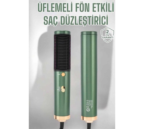Üflemeli Fön Tarak Düzleştirici Seramik Kaplama Elektriklenme Karşıtı