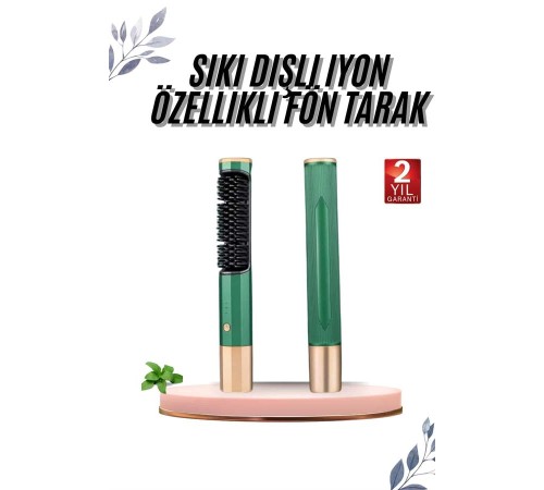 Üflemeli Saç Düzleştirici Fön Tarak Yüksek Isı Ayarlı İyon Özellikli