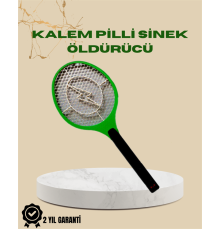 üksek Gerilimli Elektronik Sinek Öldürücü – Pil ile Çalışan, Güvenlik Izgaralı