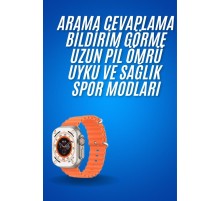 Ultra Akıllı Saat 49 Mm Çift Kordonlu Arama Cevaplama Bluetooth Bağlantılı