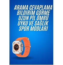 Ultra Akıllı Saat 49 Mm Çift Kordonlu Arama Cevaplama Bluetooth Bağlantılı