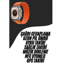 Ultra Max Kordon Kilitli Akıllı Saat Amoled Ekran Titreşimli Çağrı Cevaplayabilen