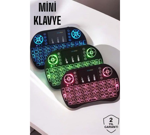 USB Bağlantılı Mini Q Klavye Işıklı Tüm Cihazlara Uyumlu