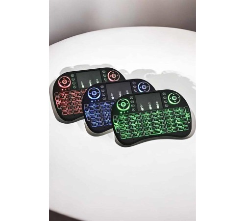 USB Bağlantılı Mini Q Klavye Işıklı Tüm Cihazlara Uyumlu