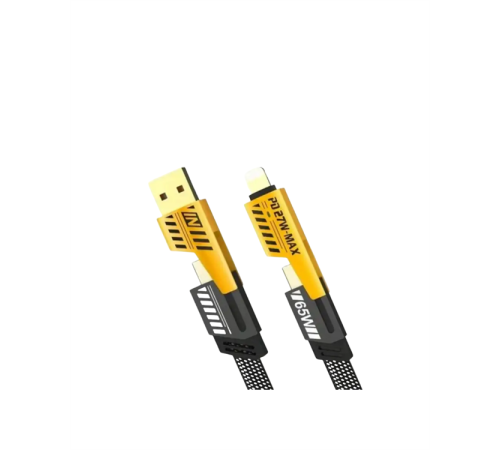 65W 4'ü 1 Arada Çoklu Şarj Kablosu – USB-C, USB-A, Lightning, Veri ve Şarj Desteği 65W 4'ü 1 Arada Çoklu Şarj Kablosu – USB-C, USB-A, Lightning, Veri ve Şarj Desteği