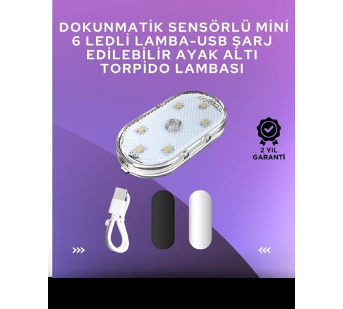 USB Şarjlı, 3 Saat Kesintisiz Çalışan Araba Atmosfer Işıkları