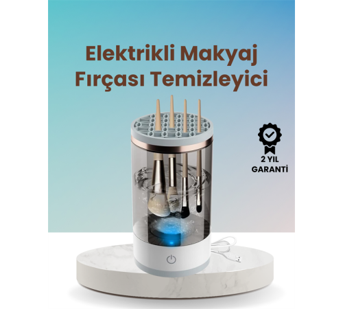 USB Şarjlı Derin Temizlik Makyaj Fırçası Yıkama Makinesi