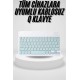 Uyumlu Kablosuz Bluetooth Şarj Edilebilir Mini Q Klavye