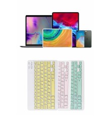 Uyumlu Kablosuz Bluetooth Şarj Edilebilir Mini Q Klavye