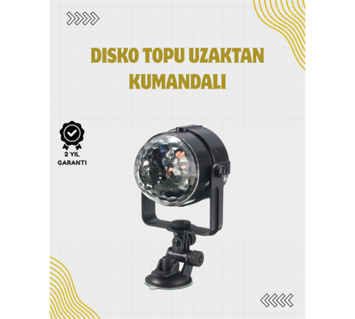 Uzaktan Kumandalı, Ses Kontrollü LED Disko Işığı - Parti ve Kulüpler İçin Uzaktan Kumandalı, Ses Kontrollü LED Disko Işığı - Parti ve Kulüpler İçin