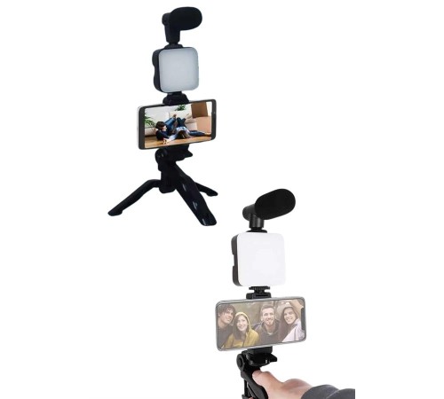 Video Making Kit Telefon Tutucu Vlog Video Mini Led Işıklı
