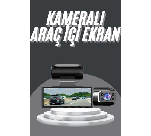Video ve Fotoğraf Kaydedici Sürüş Kamerası Ön ve Arka Çift Kameralı