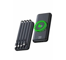 Wireless Powerbank 10000 Mah LED Ekranlı Dahili Kablolu Hızlı Şarj