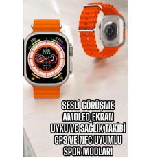Yeni Nesil Akıllı Saat Nabız Ölçer Sağlık Ölçer ve Kalori Ölçer Uyku Takibi NFC Özelliği