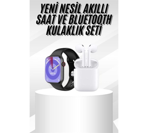Yeni Nesil Akıllı Saat Ve Kulaklık Seti Gümüş Kasa Zarif Tasarım Çok Fonksiyonlu Yeni Nesil Akıllı Saat Ve Kulaklık Seti Gümüş Kasa Zarif Tasarım Çok Fonksiyonlu