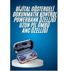 Yeni Nesil Bluetooth Kulaklık Uzun Pil Ömrü El Fenerli Dijital Şarj Göstergeli