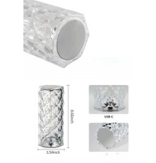Yeni Nesil Modern Kristal Masa ve Gece Lambası Dokunmatik Renk Değiştirebilen