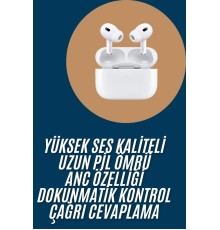 Yeni Nesil Pro Bluetooth Kulaklık Android ve İOS Uyumlu Dokunmatik Kontrol