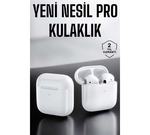 Yeni Nesil Pro Bluetooth Kulaklık Uzun Pil Ömrü Beyaz